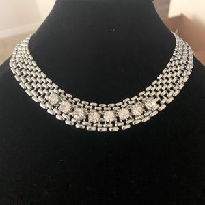 Ann Taylor necklace with 8 large crystal studs.
